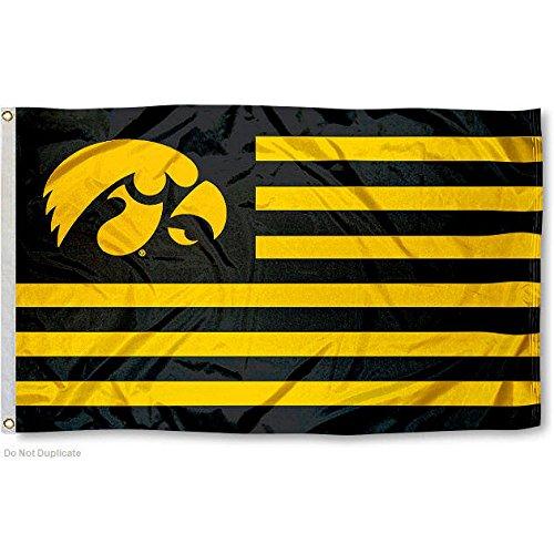 Iowa Hawkeyes University Alumni Nation Stripes Flag