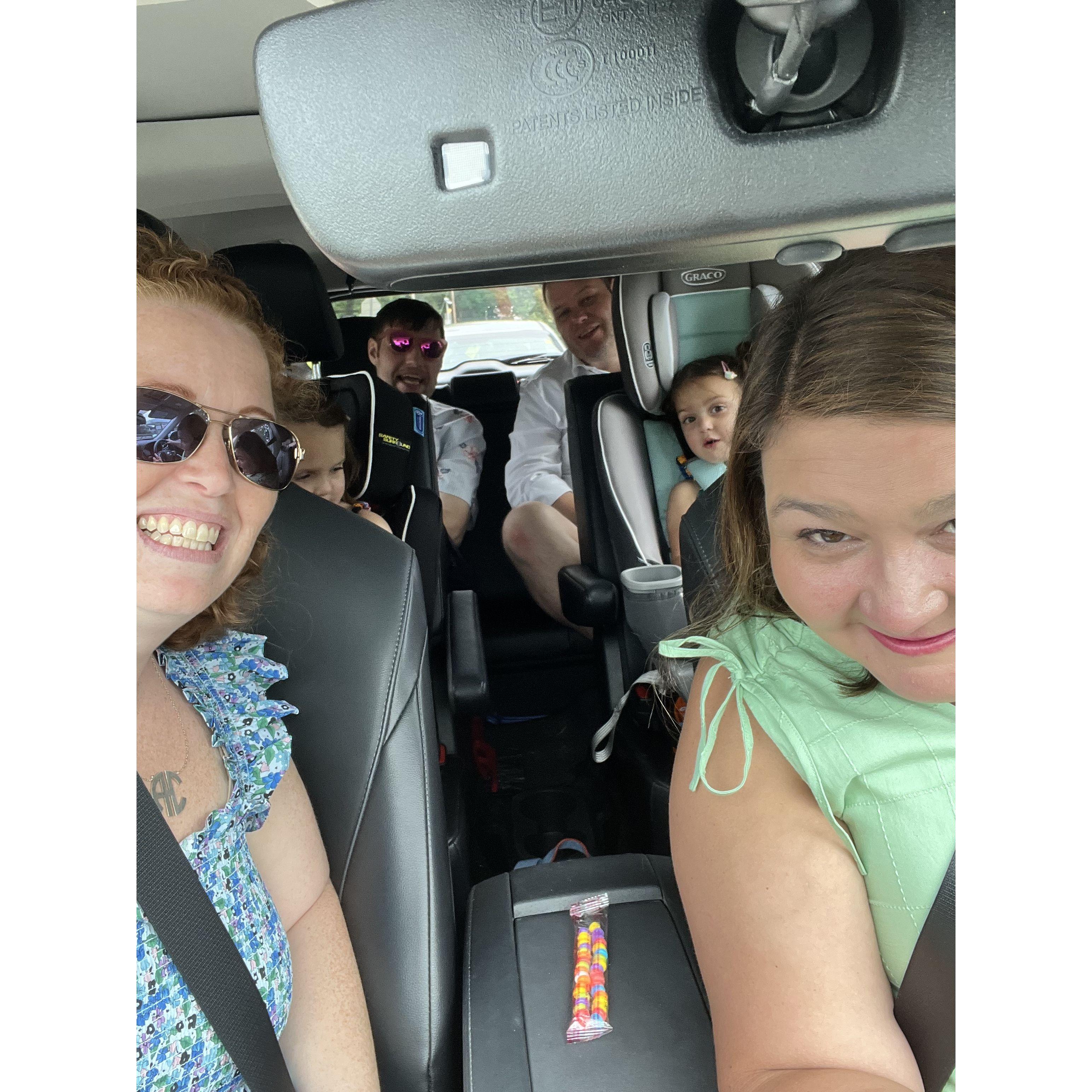 The entire Cosgrove crew in one car! Summer 2023!