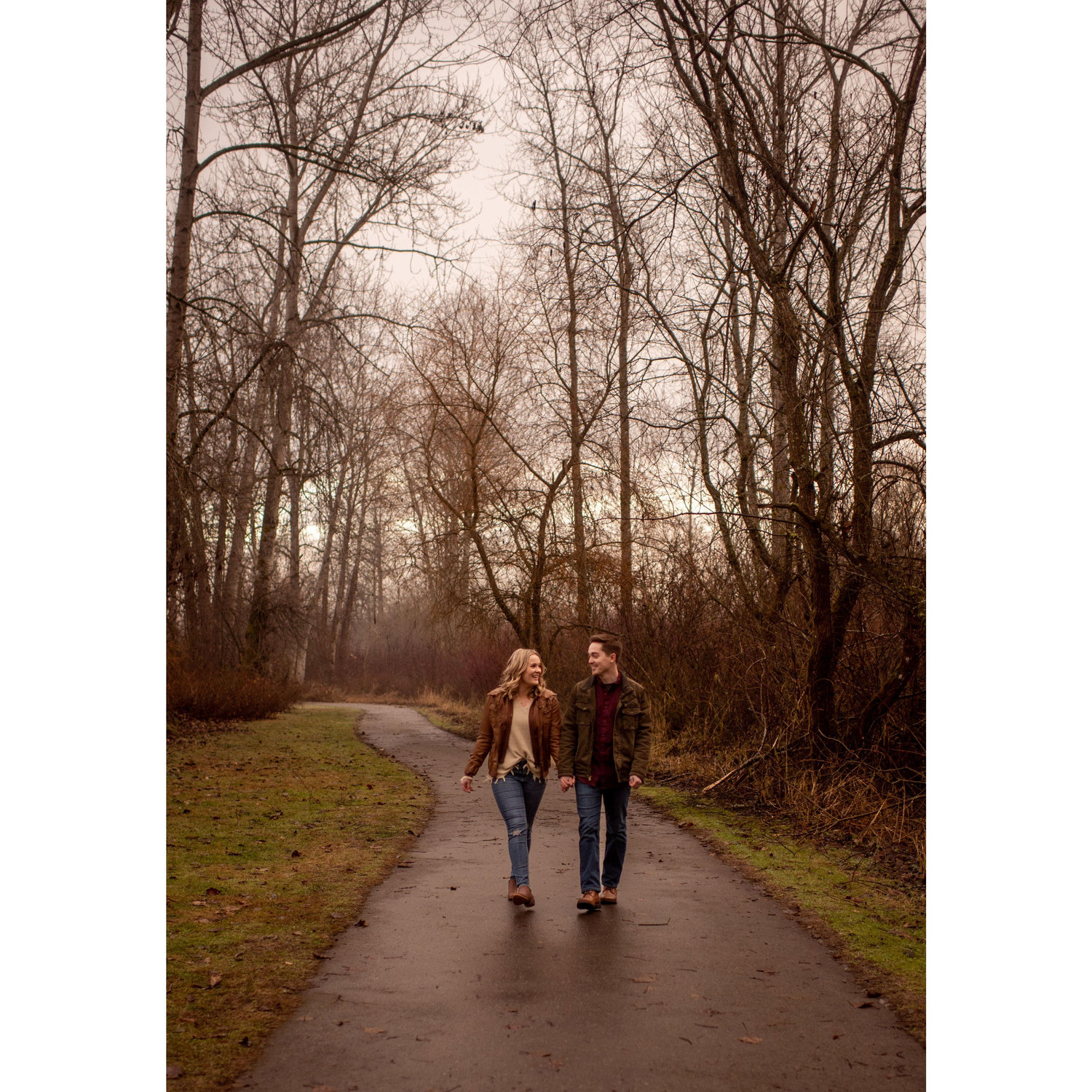 2022 - Nick popped the question in November. It snowed during our engagement session