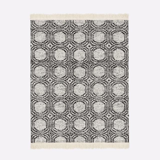 Concentric Circle Rug, Iron, 8'x10'