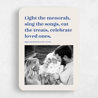 Beige Rounded Holiday Card - Memories