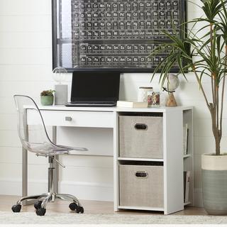 Interface Desk with Storage and Baskets