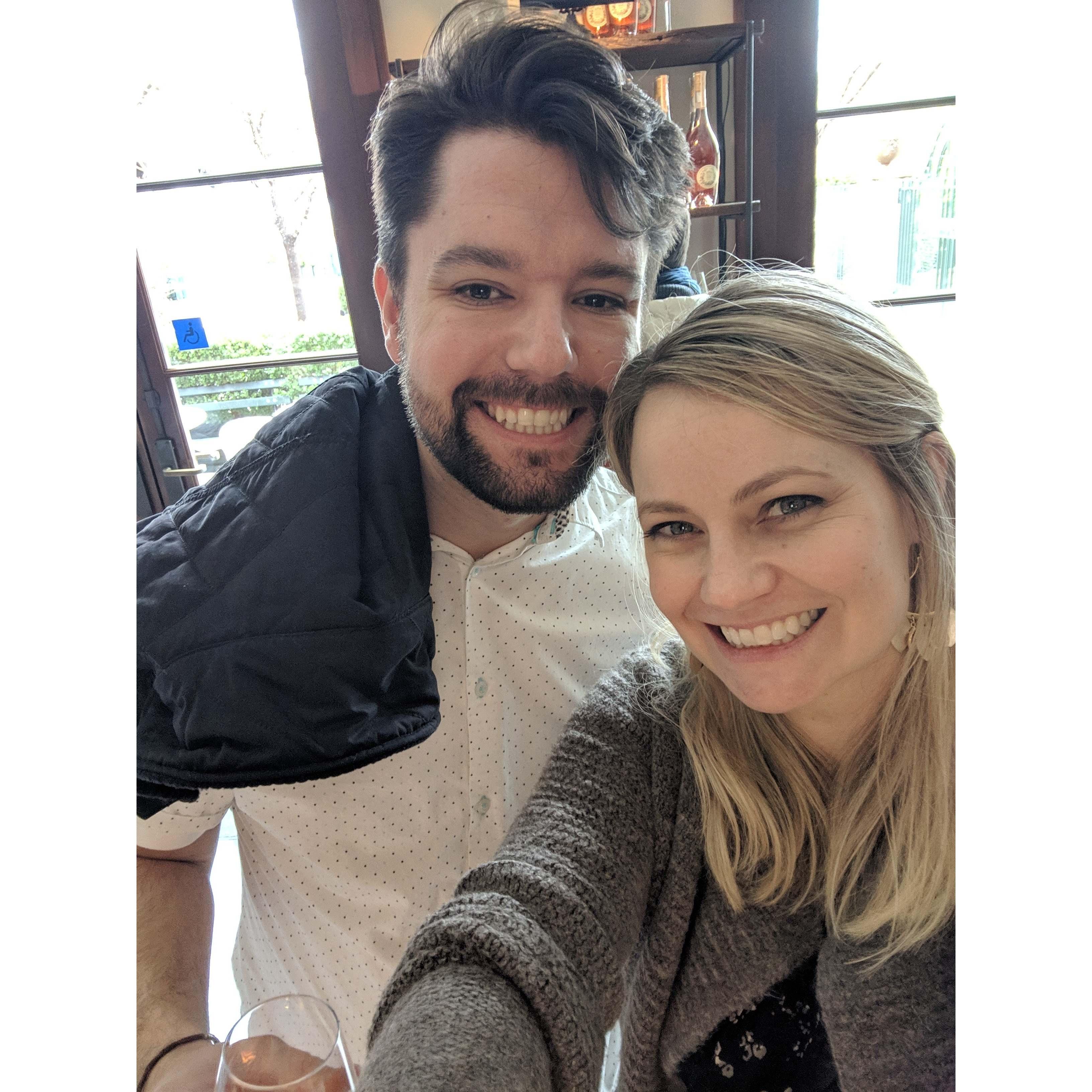 Celebrating a friend's birthday at Francis Ford Coppola Winery.