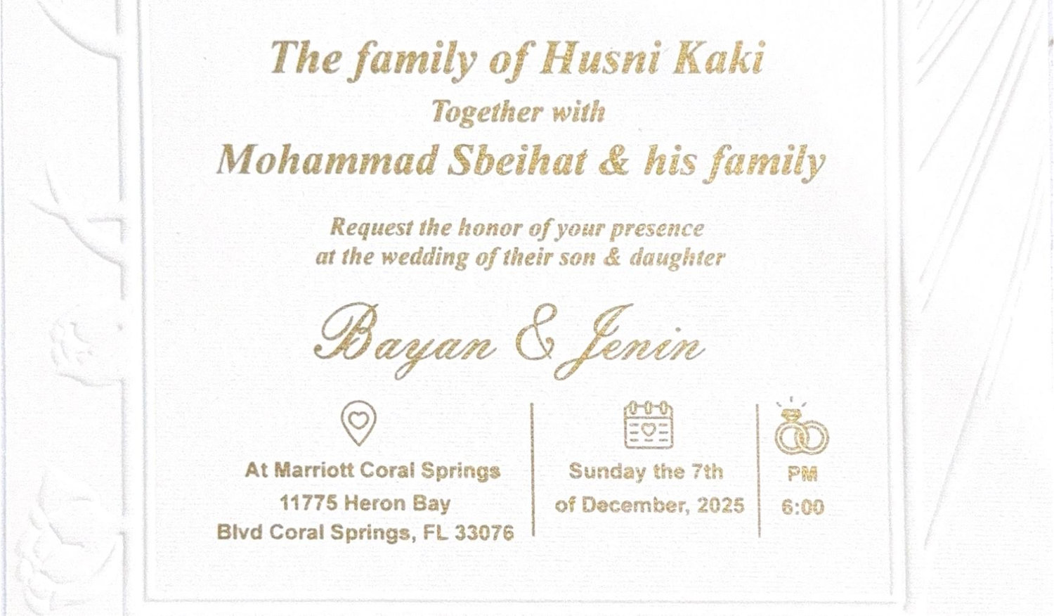The Wedding Website of Jenin Mustafa and Bayan Kaki