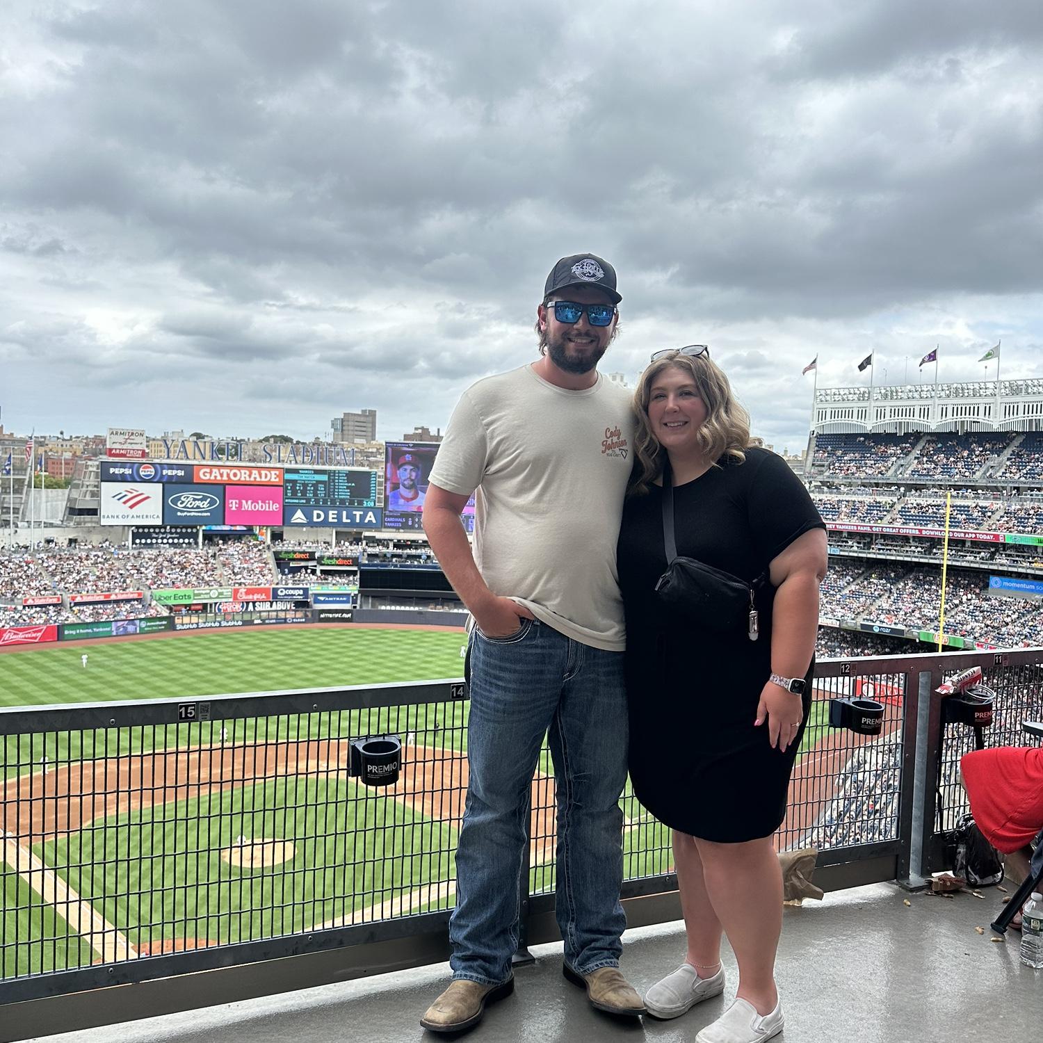 Kyle & Chrissy's first trip to Yankee Stadium. Did you know Kyle played baseball until Freshman year of high school?!
