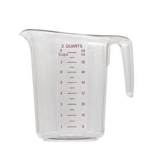 Chef's Supreme MC2L 2 qt. Polycarbonate Clear Measuring Cup w/ Handle