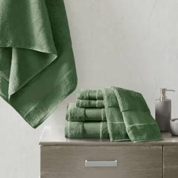 Madison Park Signature Turkish Cotton 6-piece Bath Towel Set - Green
