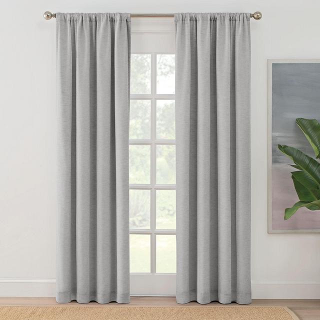 Brookstone® Zoey Solid 63-Inch Rod Pocket 100% Blackout Window Curtain Panel in Grey