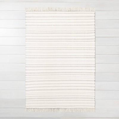 5'x7' Rug with Fringe Gray - Hearth & Hand™ with Magnolia