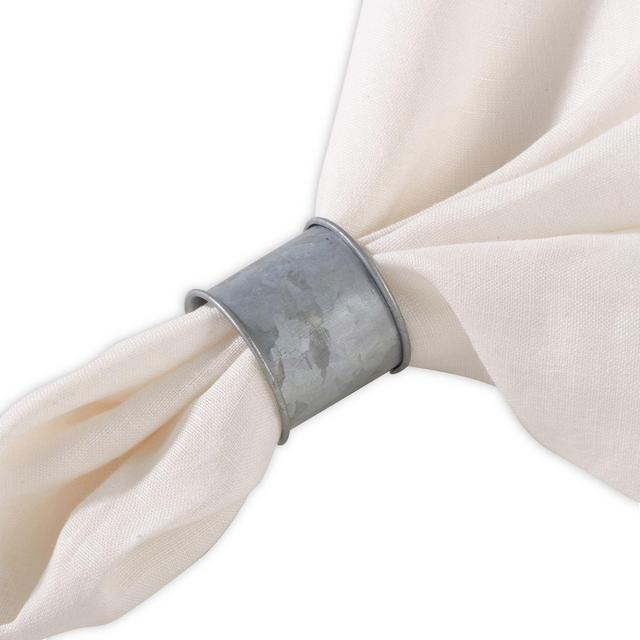 Saro Lifestyle Galvanized Napkin Rings (Set of 4)