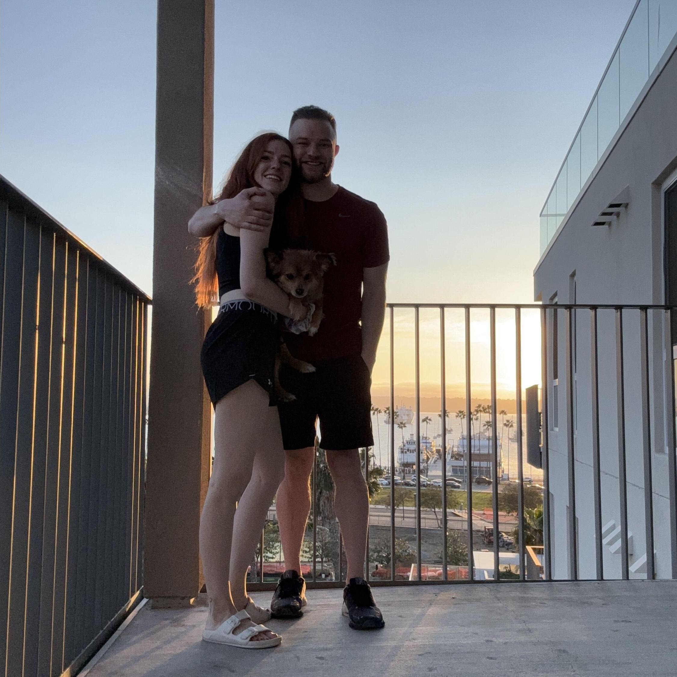 our first day in our new apartment in San Diego.