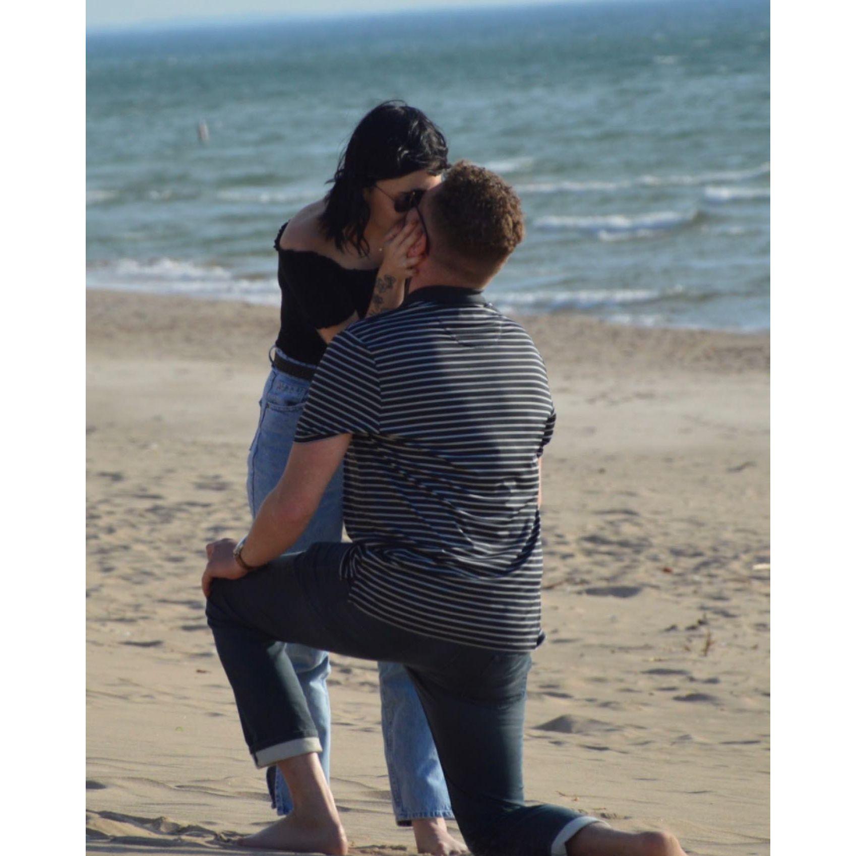 Right after she said Yes!