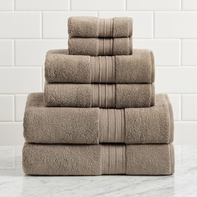 Hydrocotton Towel Bundle, Mocha Mousse, Set of 6