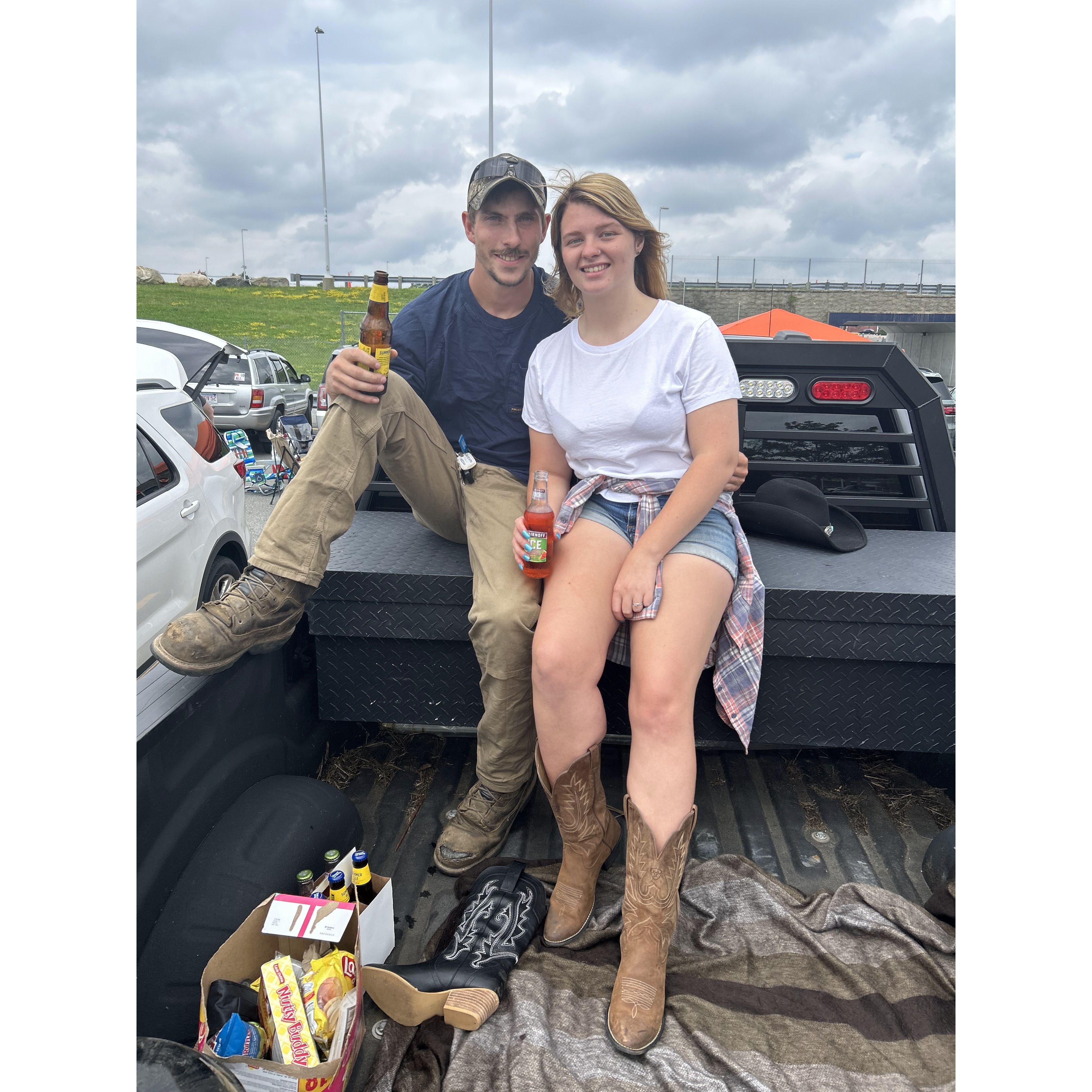 June 21, 2023 - First time tailgating for a concert! The morning after we left for Sebago.....