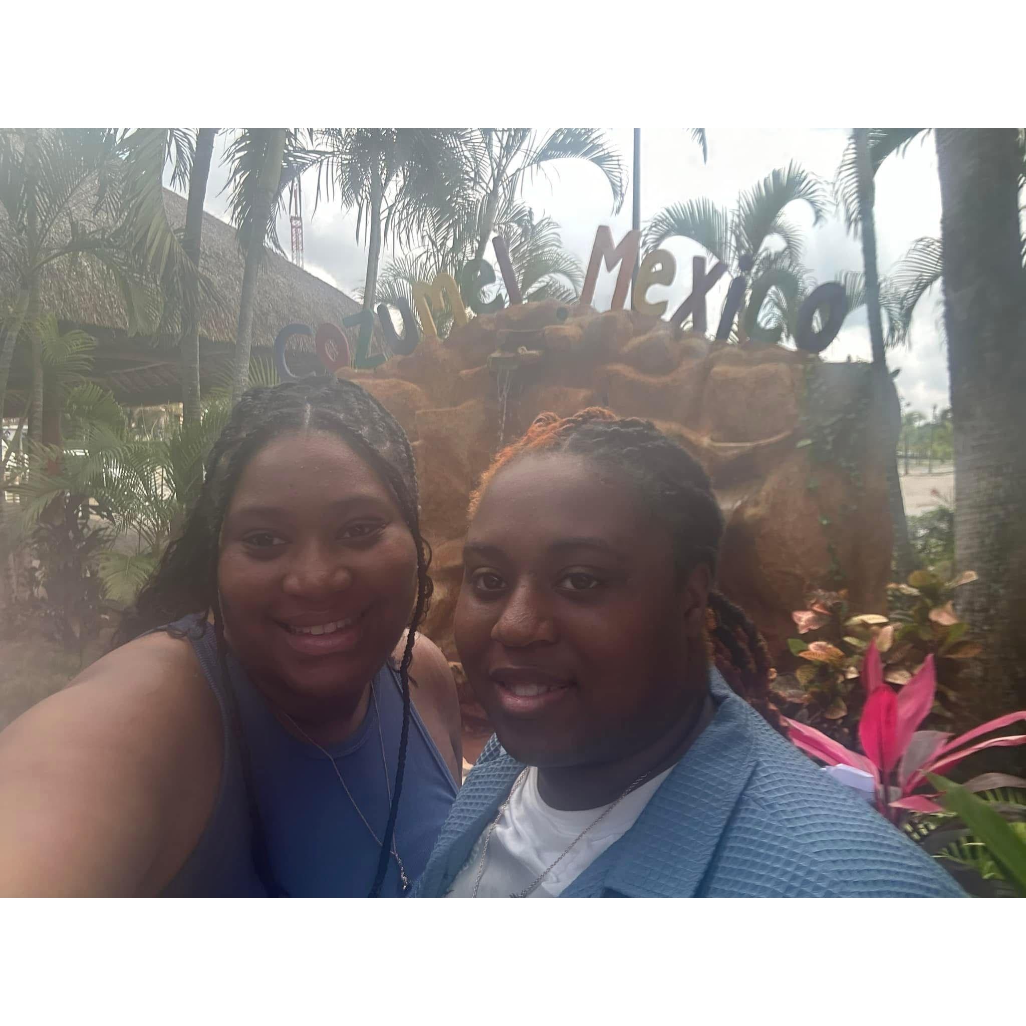 Our first cruise together in Cozumel
