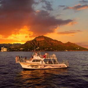 Honeymoon sunset booze cruise