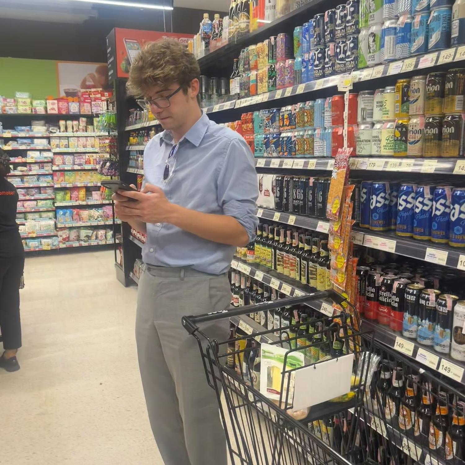 First grocery shopping trip together! (We looked everywhere for tortillas but those don’t exist in thailand- he made his own that night)