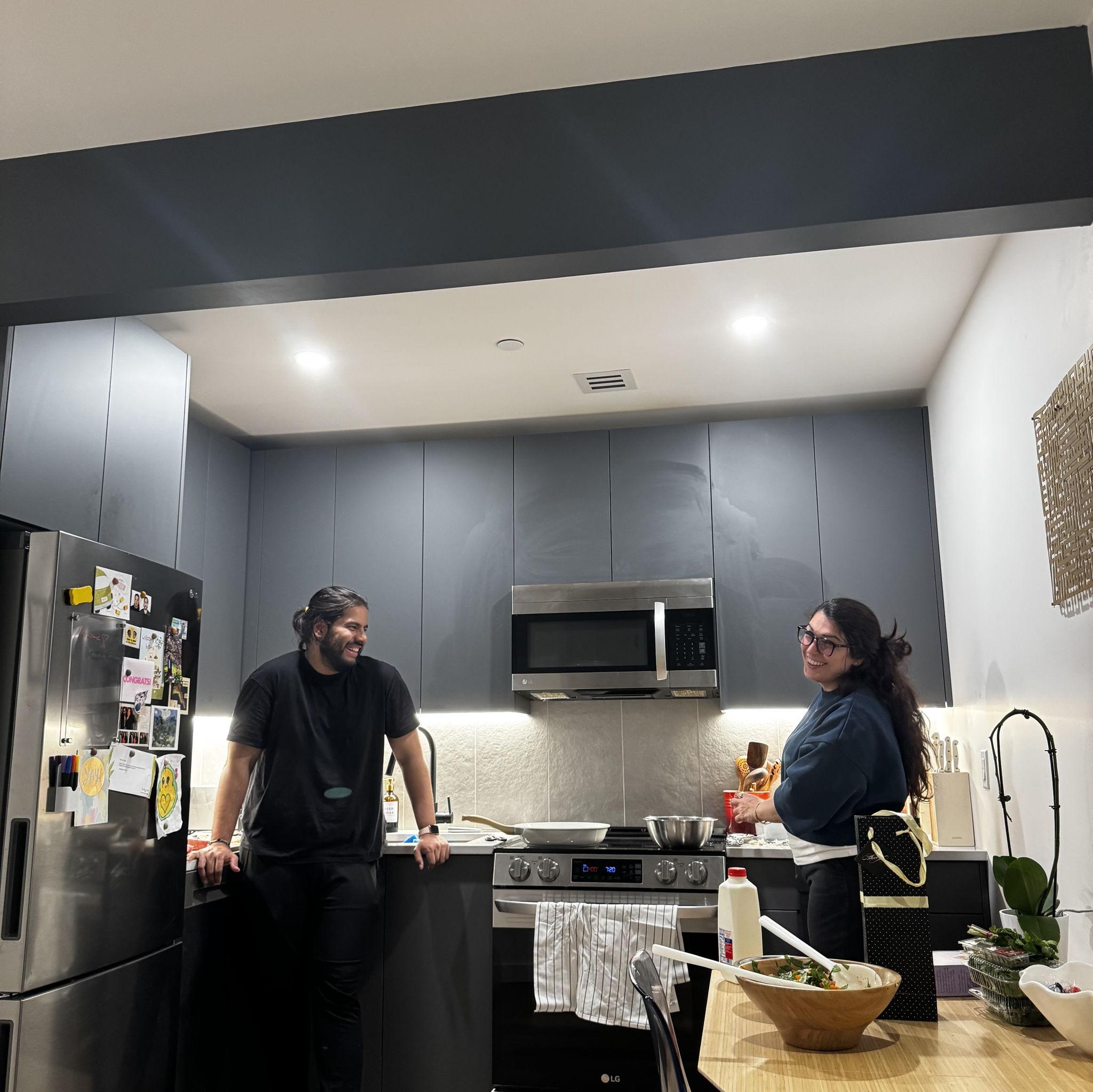 First dinner hosted at our new place in Brooklyn. Hasan fell one minute after this photo was taken