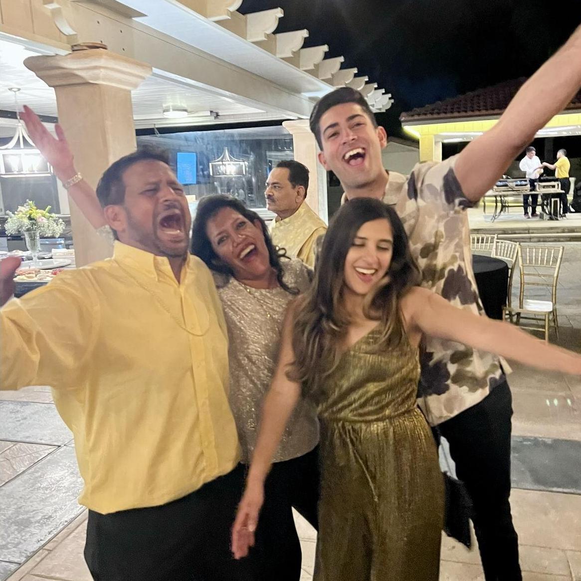 Having fun with Neelam's parents after a few beverages
