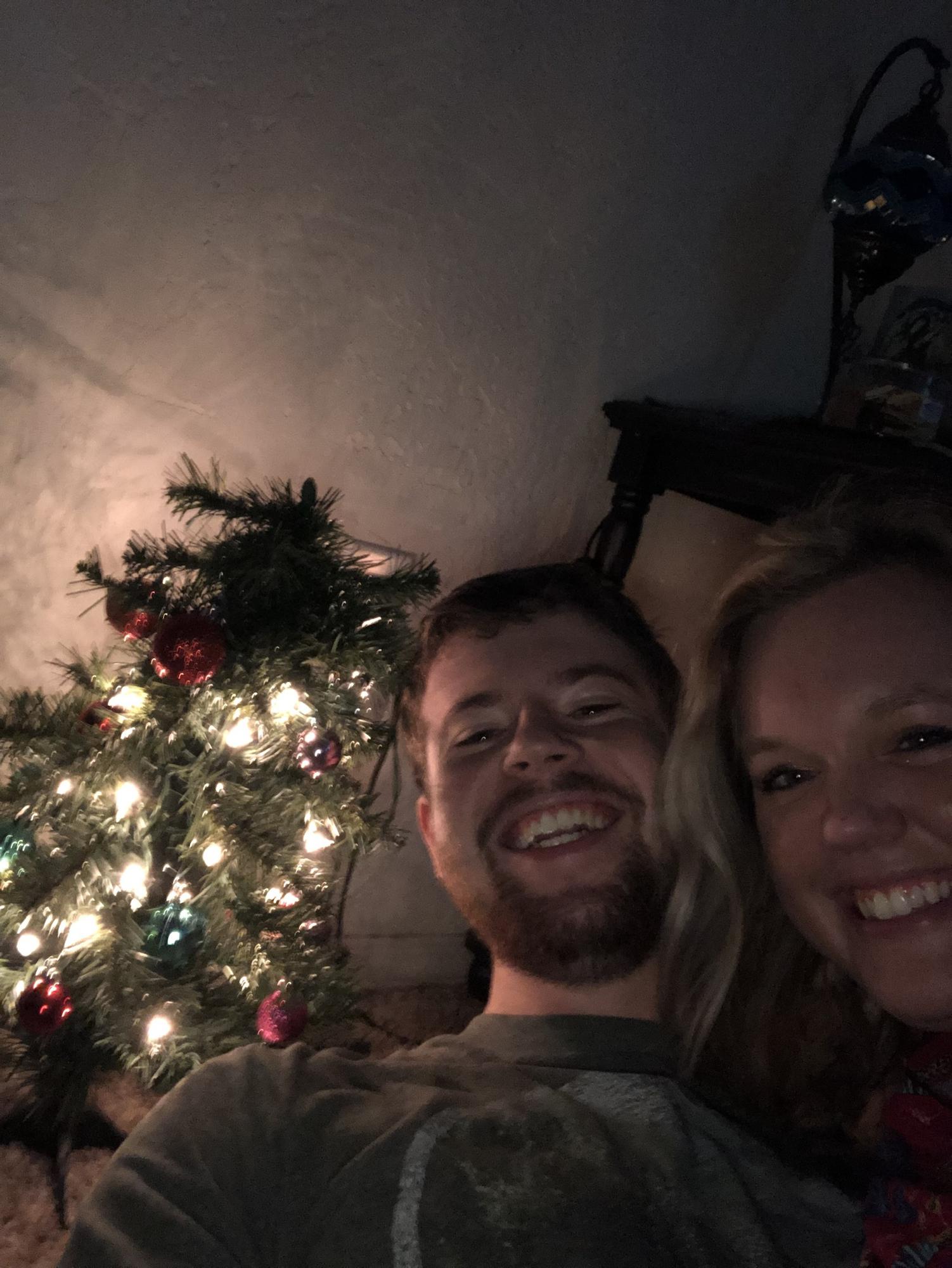 Our first little Christmas together, and when we first said "I love you" to each other. Lucas would end up proposing a year from this day.
