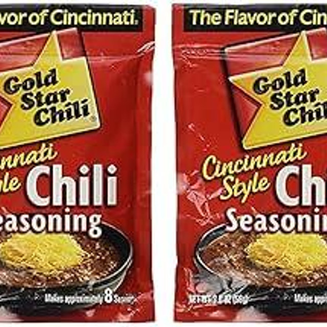 Gold Star Cincinnati Style Original Chili Seasoning. (3 Pack) Set of 2