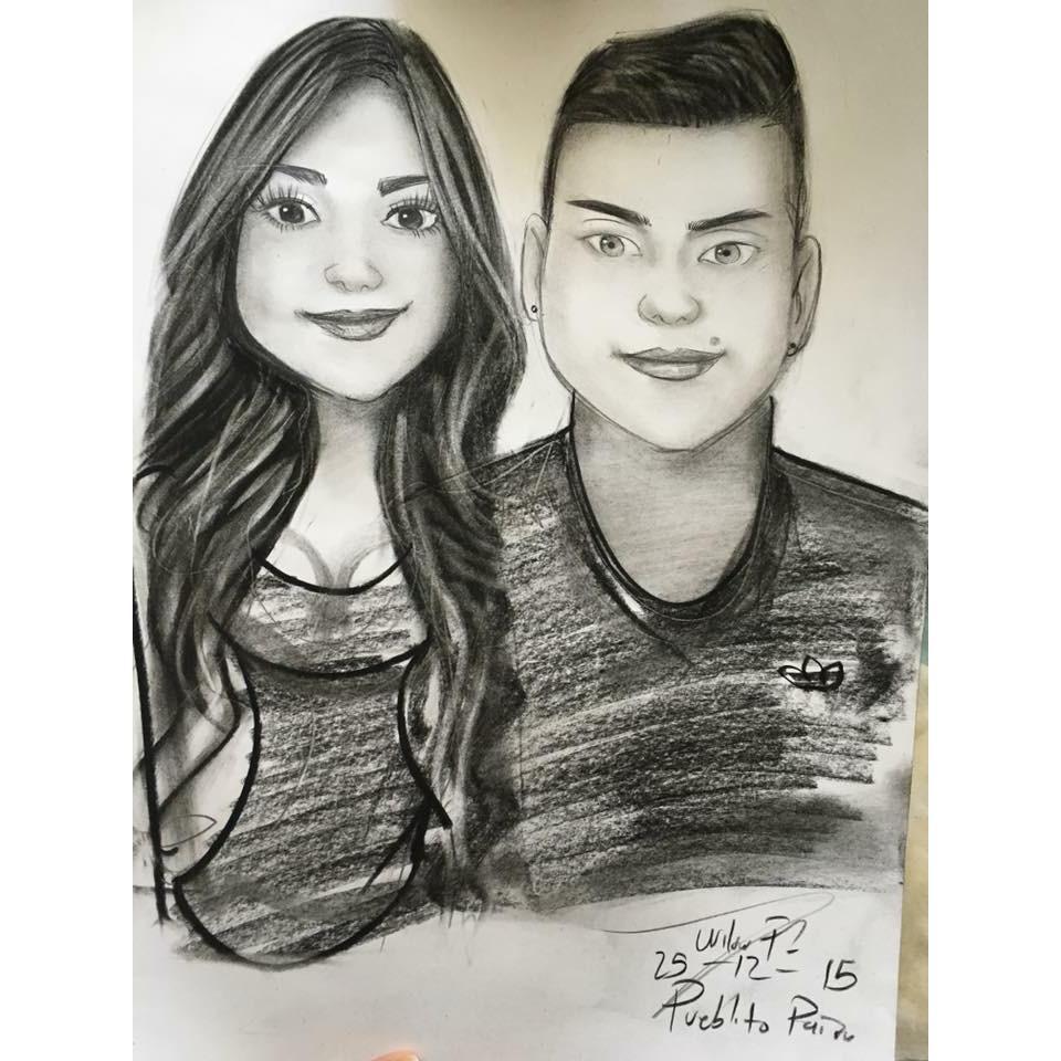 2015 - Nos capturaron en un retrato hecho por un artista en el Pueblito Paisa.