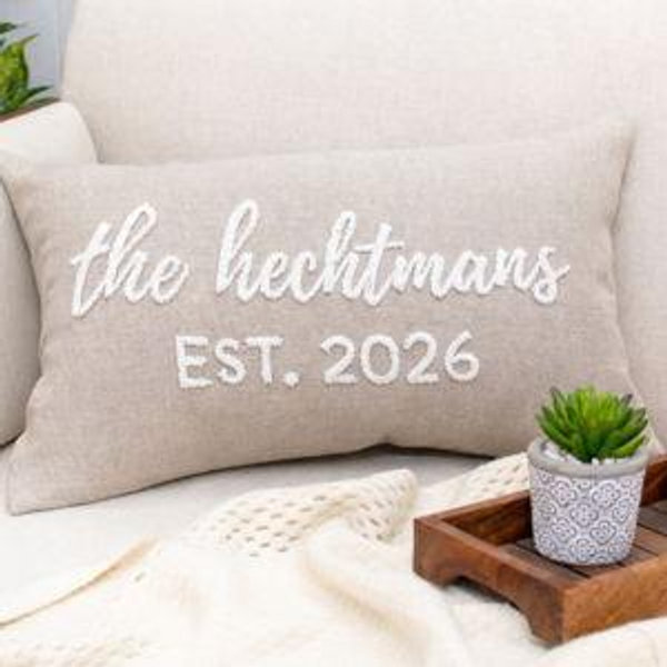ETSY: Personalized Family Name Wedding Gift Pillow Cover, Wedding Shower Gift, Engagement Gift, Couple Gift, Custom Wedding Gift, Anniversary Gift - Etsy