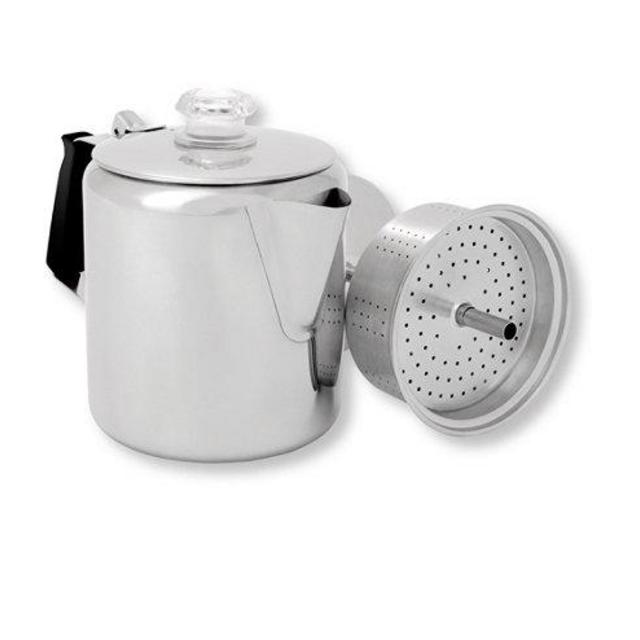 Glacier Stainless-Steel Percolator, Six-Cup