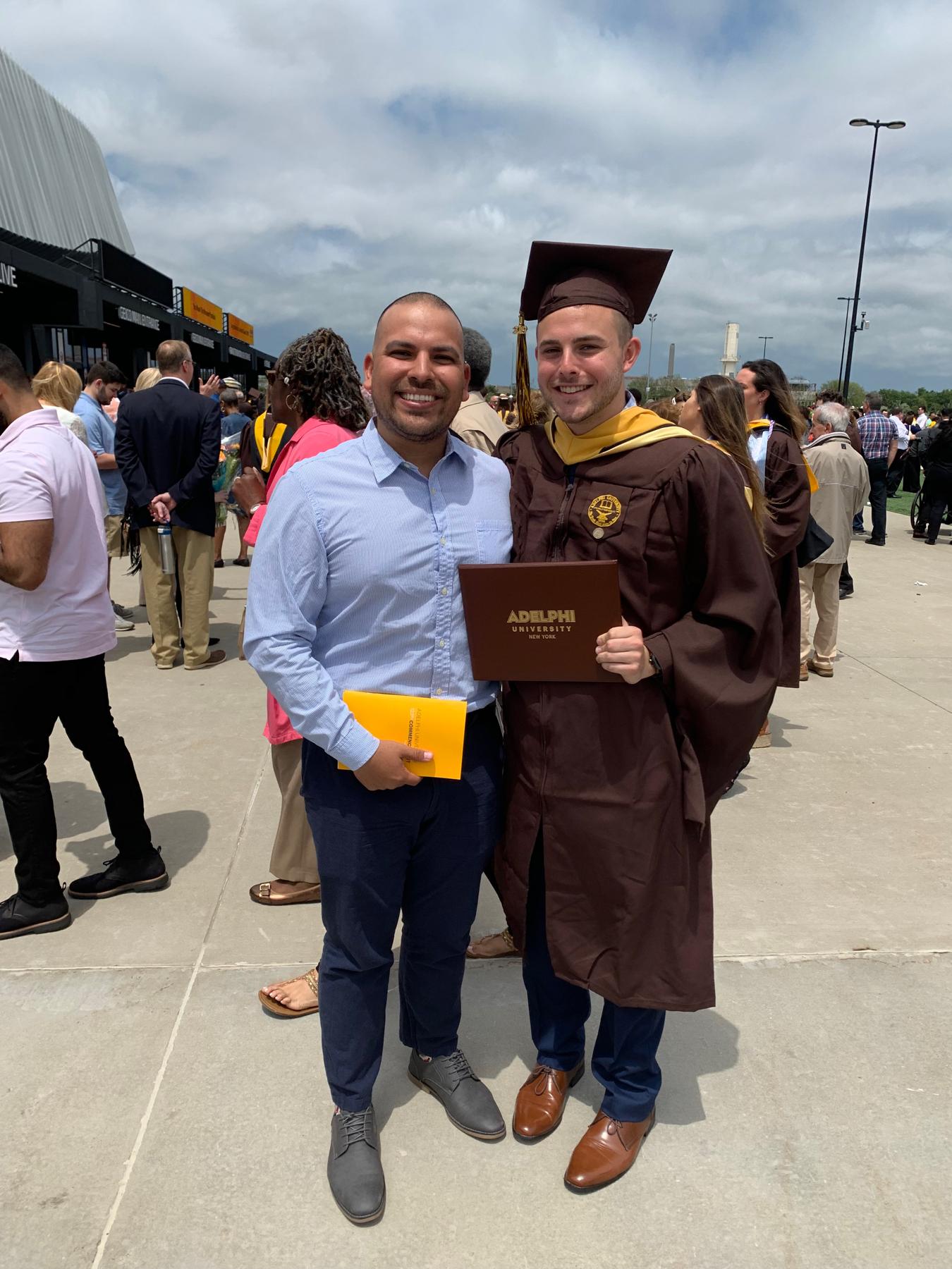 Anthony’s Master of Social Work commencement from Adelphi University 2019