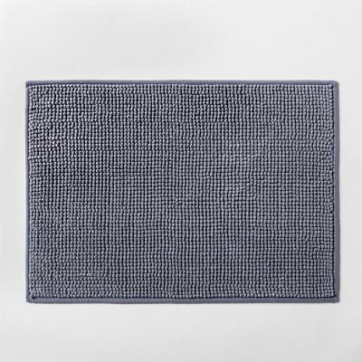 17"x24" Heathered Bath Rug Blue - Made By Design™