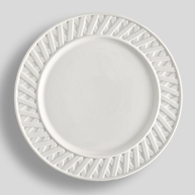 Monique Lhuillier Skylar Charger Plates, Set of 4 - White