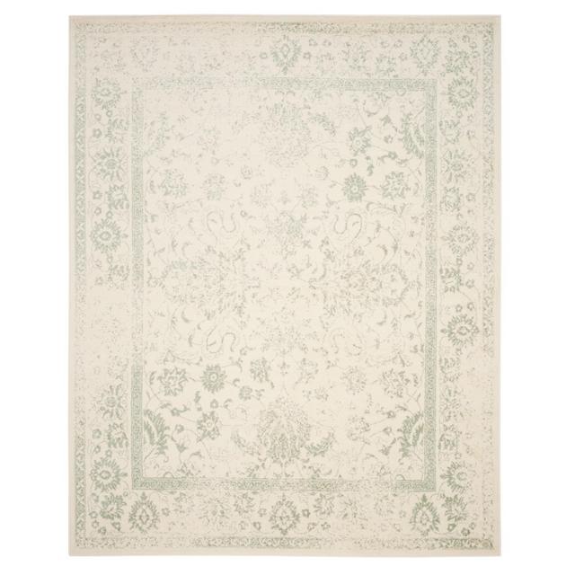 Ivory/Sage Medallion Loomed Area Rug 8'X10' - Safavieh