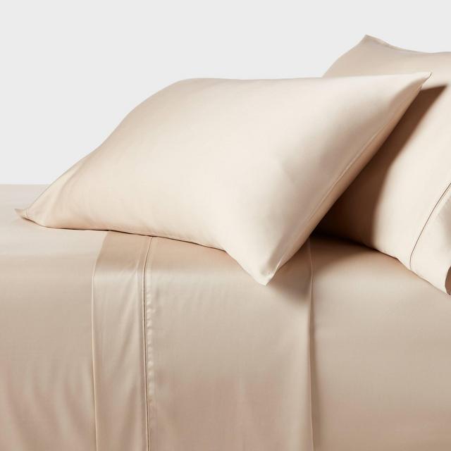 California King 320 Thread Count Cool TENCEL® Lyocell Sheet Set True Khaki - Threshold™