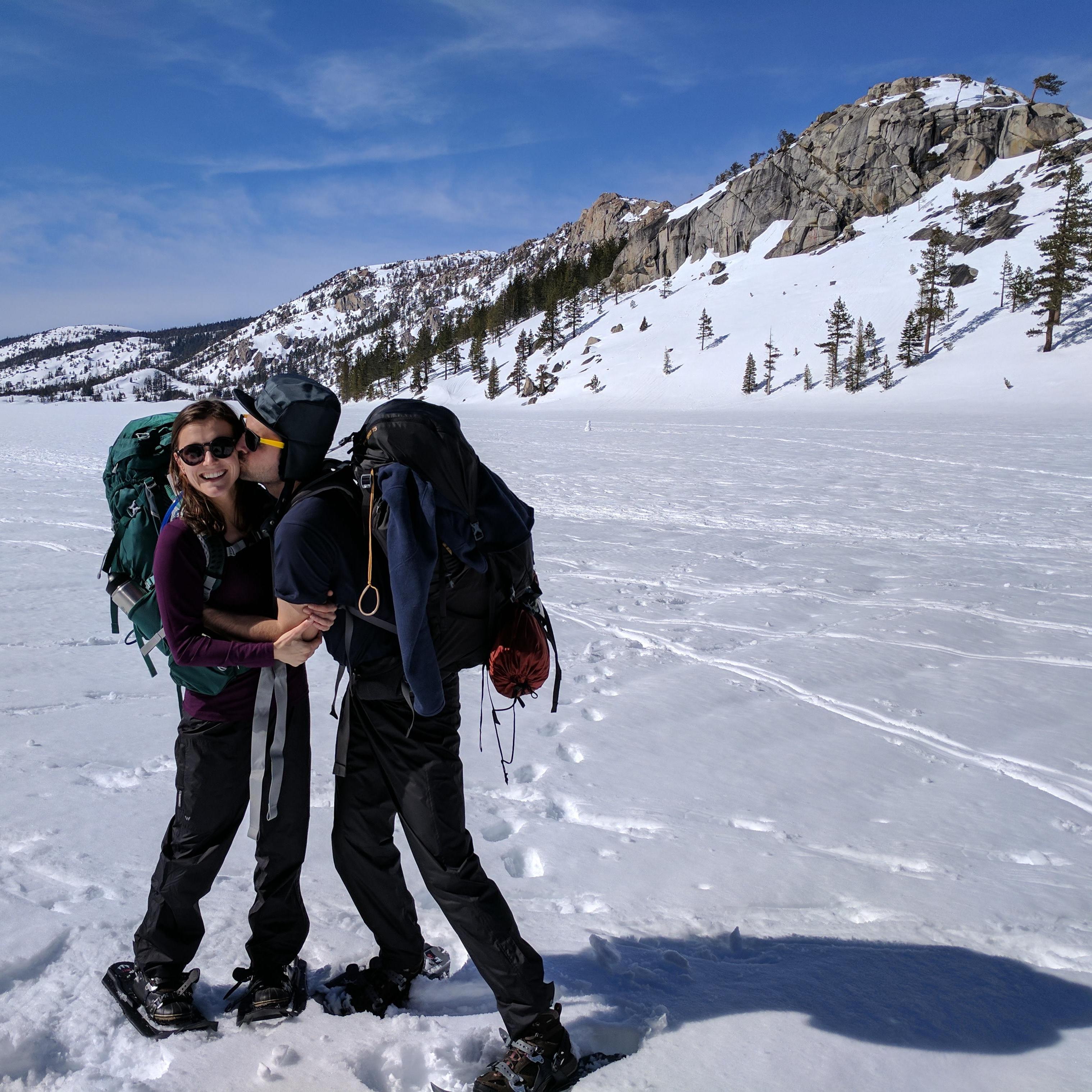 First snowshoeing adventure. Lake Tahoe, CA