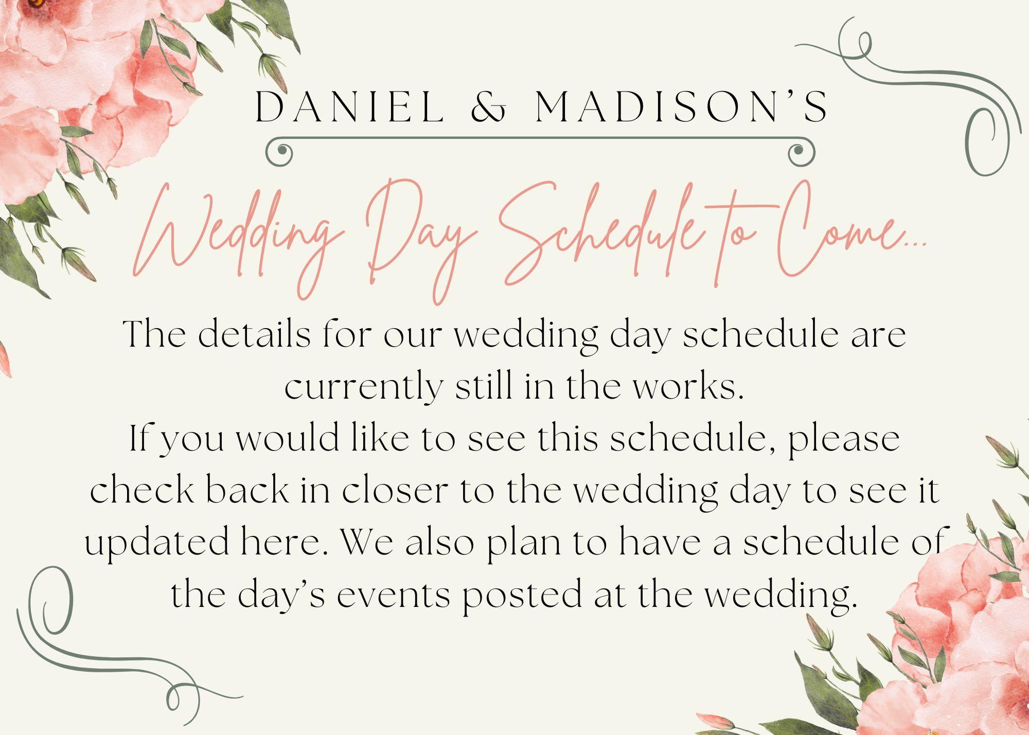 The Wedding Website of Madison John and Daniel Trainor