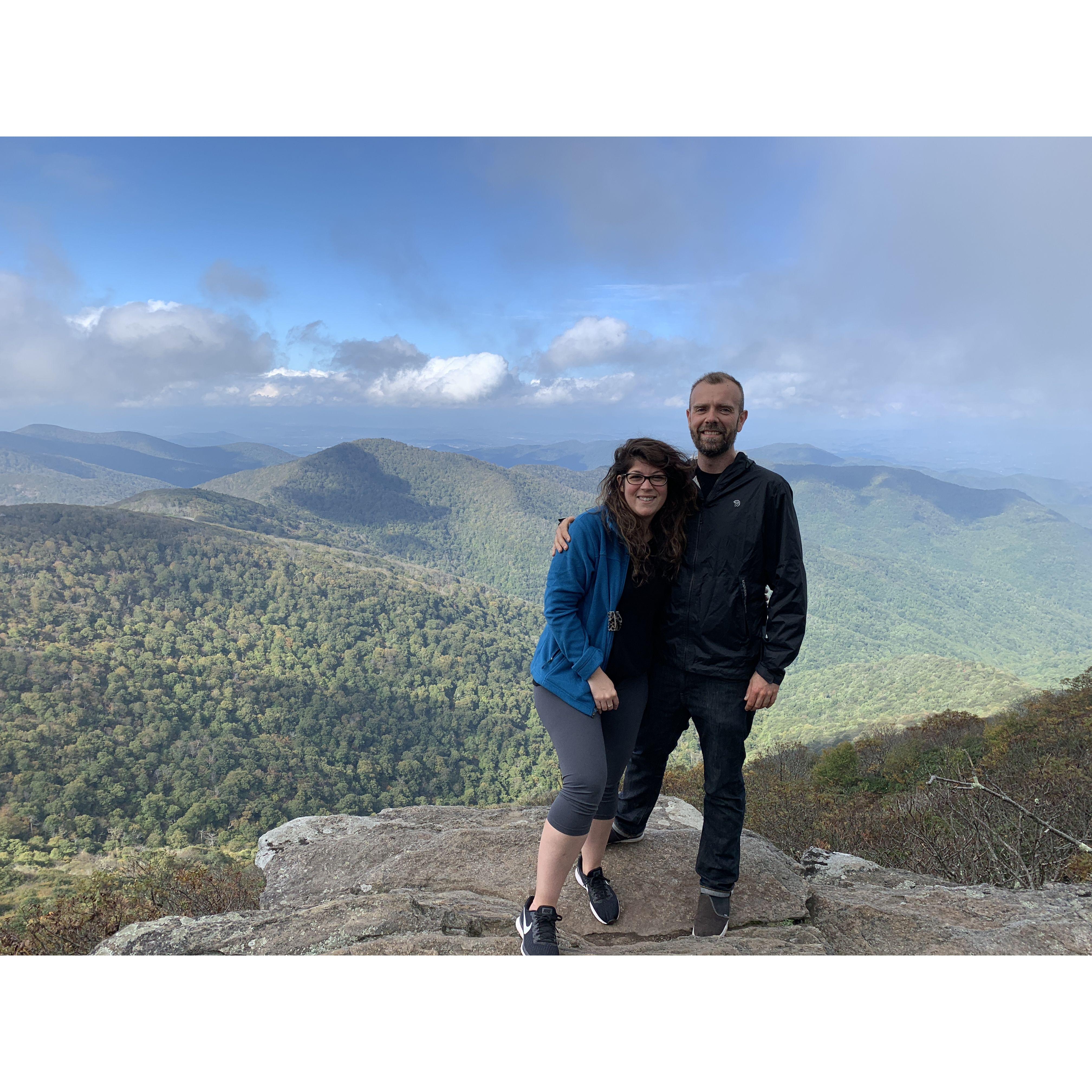 Hiking with the Parrotts after their wedding in the Great Smokey Mountains National Park