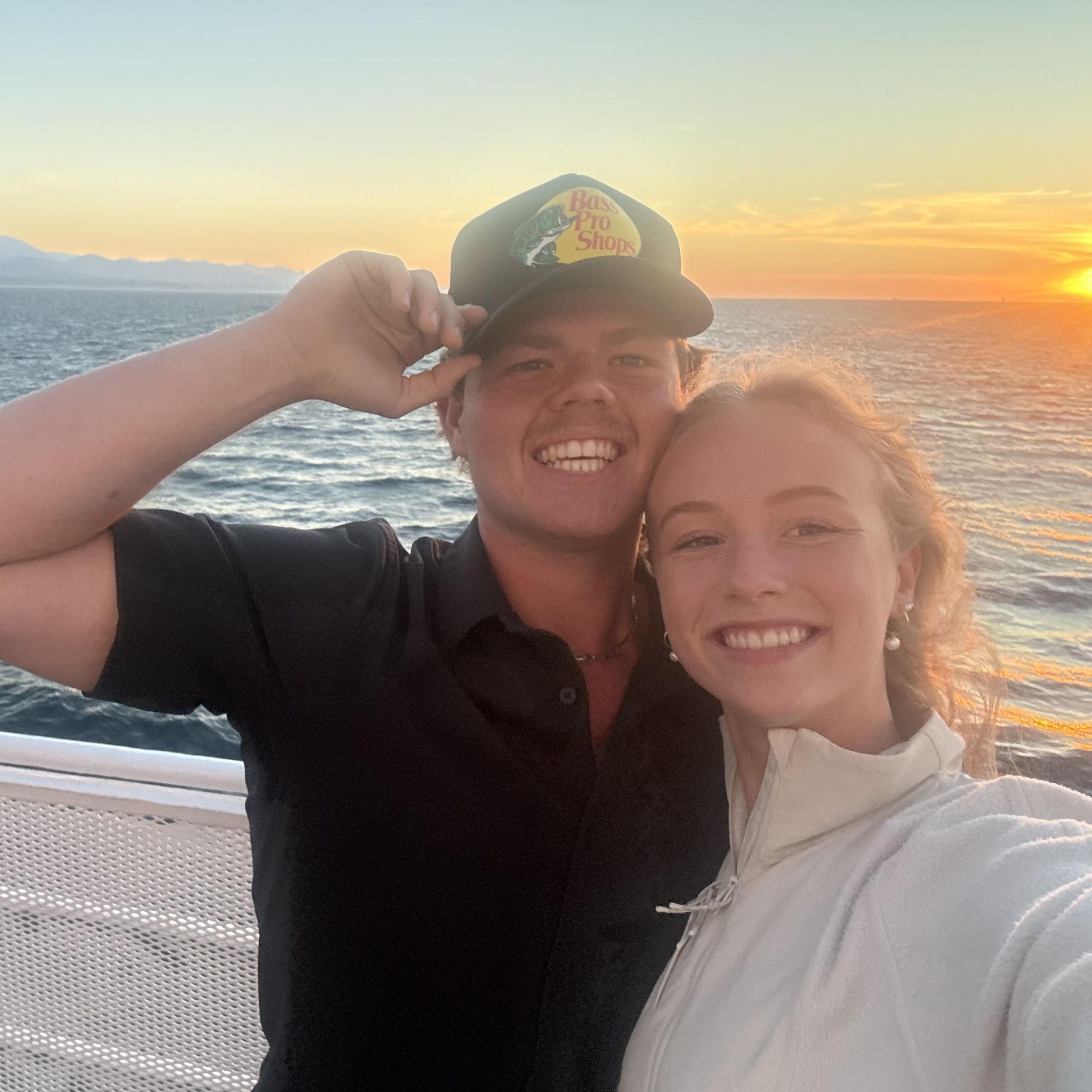 Sunset on the ferry from Canada to Washington.