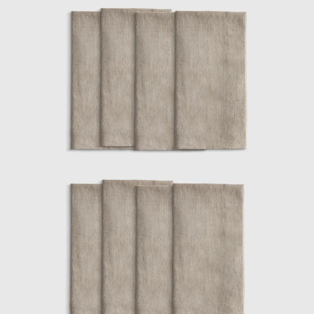 European Linen Wide-Hem Napkins (Set of 8)