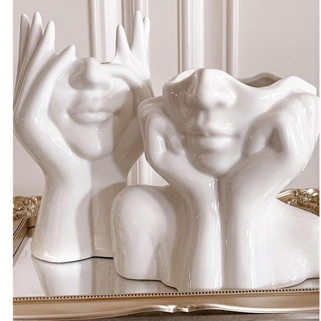 “Her” & Angelica Ceramic Vase Set of 2