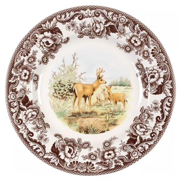 Woodland Dinner Plate Mule Deer by Spode — 10.5 inch