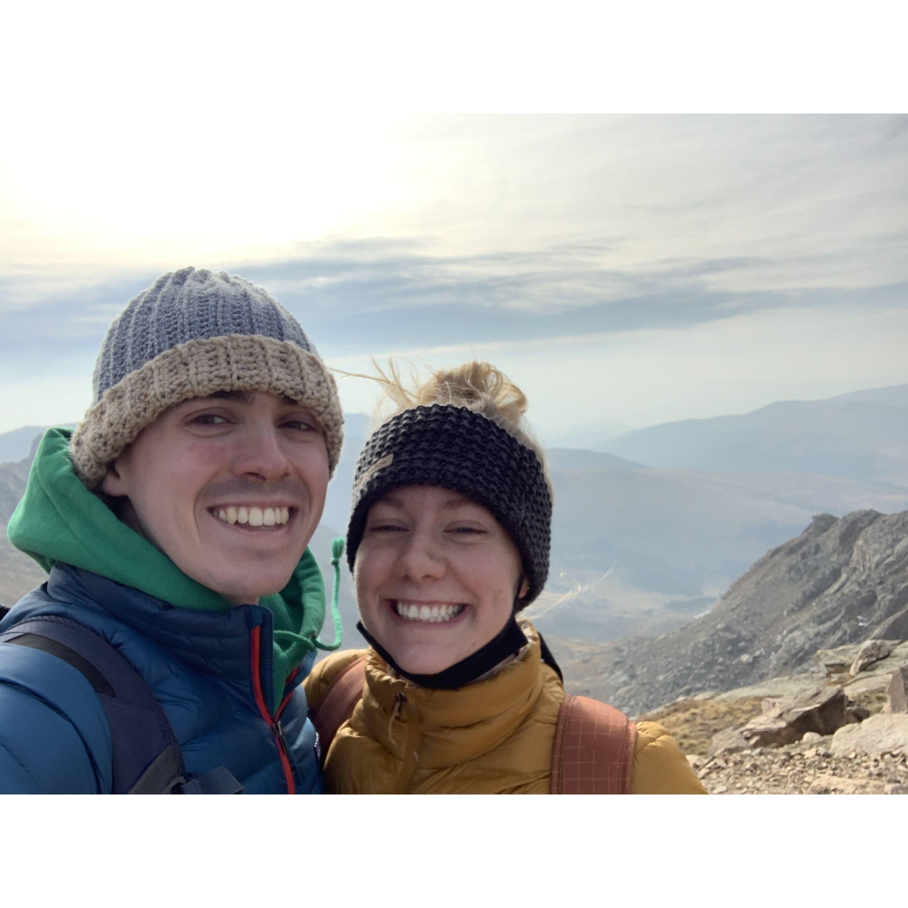 Summiting our first 14er, Mount Bierstadt