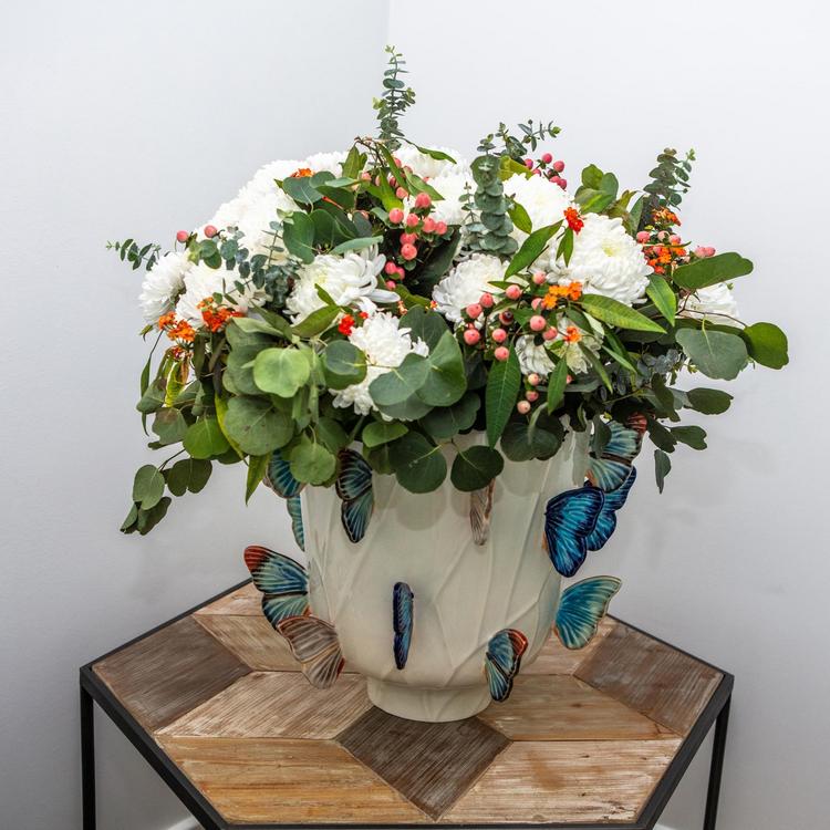 Bordallo Pinheiro, Cloudy Butterflies By Claudia Schiffer Vase | Zola