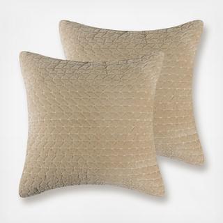 Velvet Stitch Euro Sham, Set of 2