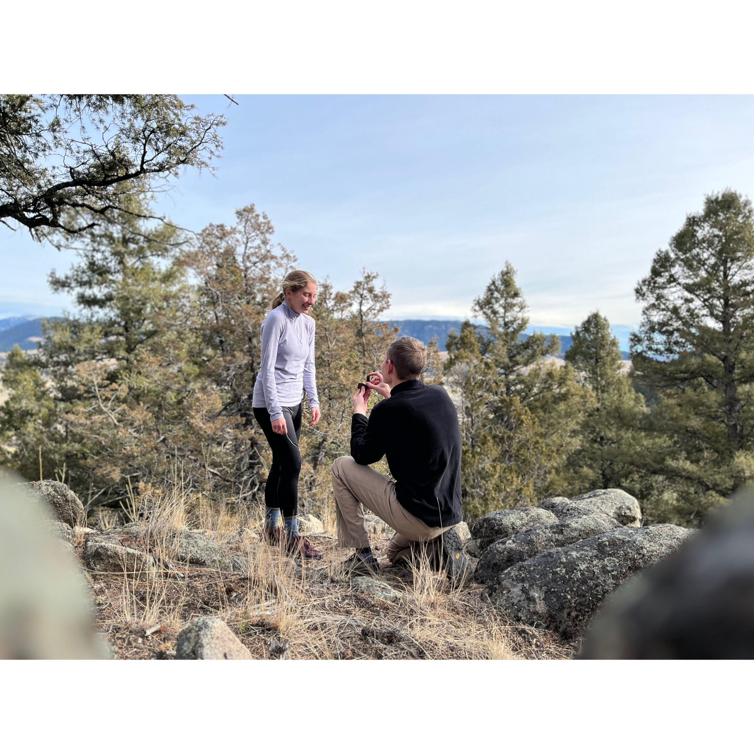 The proposal! December 7, 2024, Boulder, MT