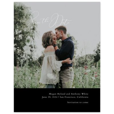 Black Simple Wedding Digital Save the Date - Belencito Photo