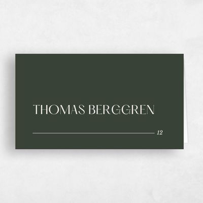 Deep Forest, Green Wedding Place Card - Vitoria