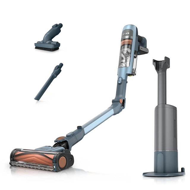 Shark PowerDetect Speed Clean & Empty Cordless Stick Vacuum & Auto-Empty System, Ice Blue, IA3241