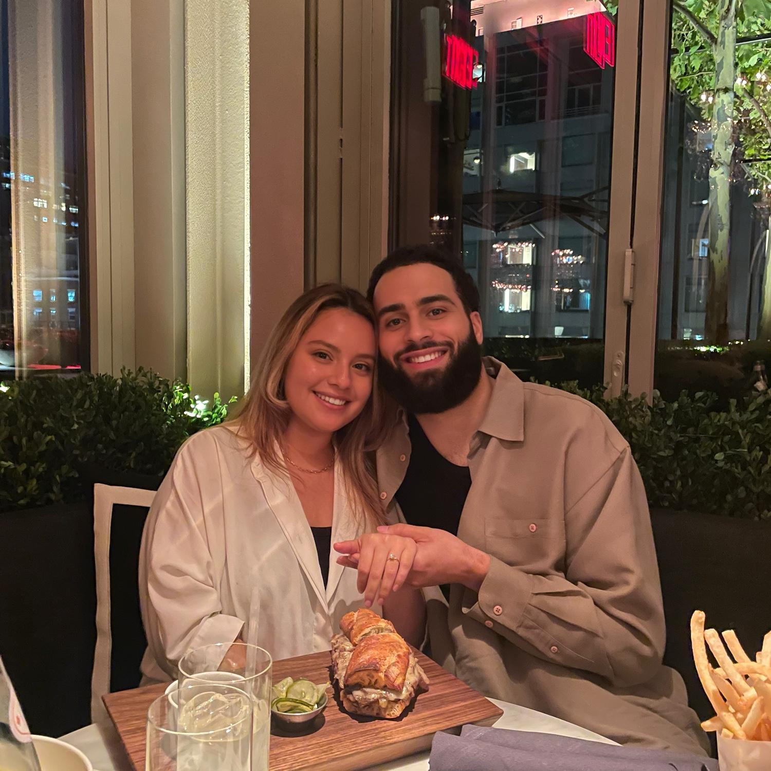 Diner at the RH after I said yes!! ( he was telling EVERYONE we saw that I said yes, it was so cute)