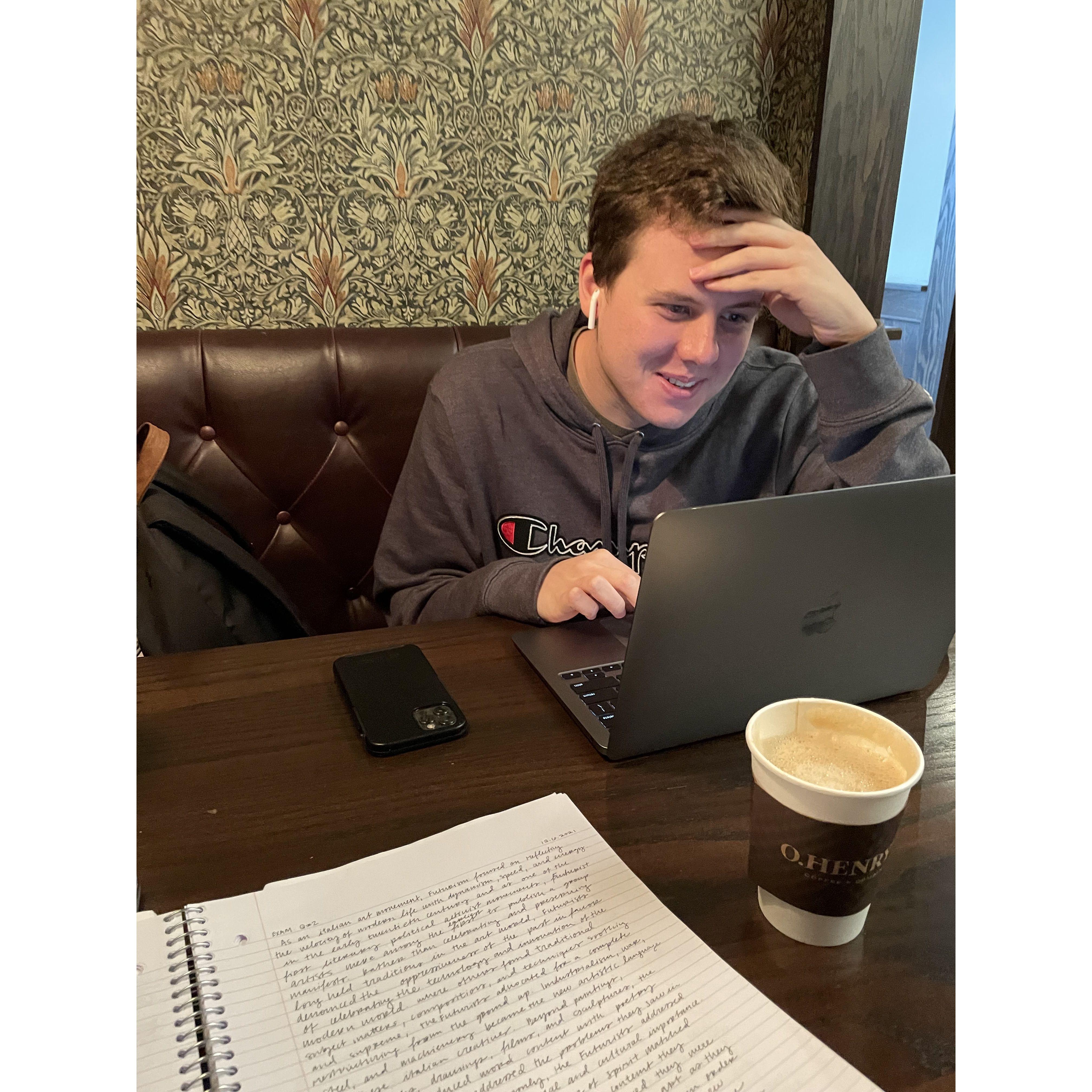 Our secret O'Henry's study spot. December 2021