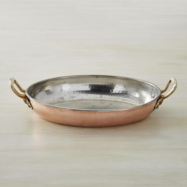 Ruffoni Copper Gratin Pan with Acorn Handles
